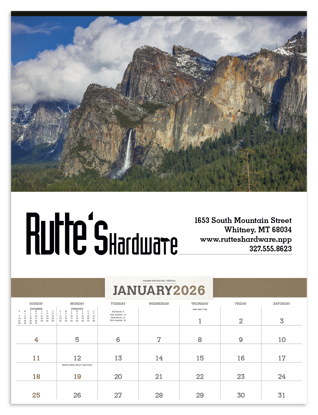 Enjoy the splendor of America with this beautiful calendar