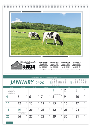 This high-quality pocket calendar comes at a great price, and features information for farmers and ranchers and a convenient storage pocket each month