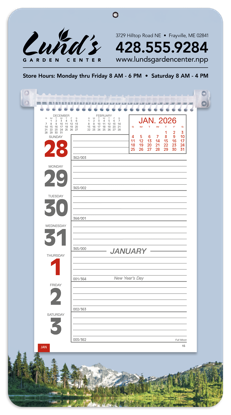 Large, bold numbers and solid grid lines make this an easy-to-read calendar