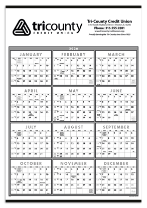 Organizing your schedule is a breeze with a calendar that shows the entire year at once