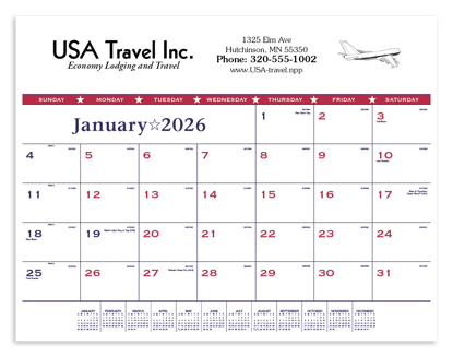 Display your logo or message with pride on this Flag Desk Pad