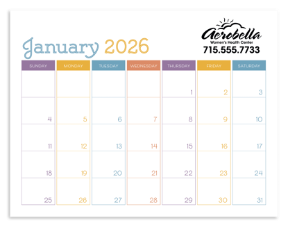 Picture of Triumph® Calendars Small Monthly Desk Pad - Colors