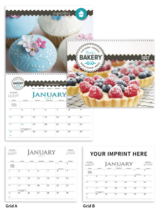 A 12-month spiral bound appointment calendar featuring 13 custom images.