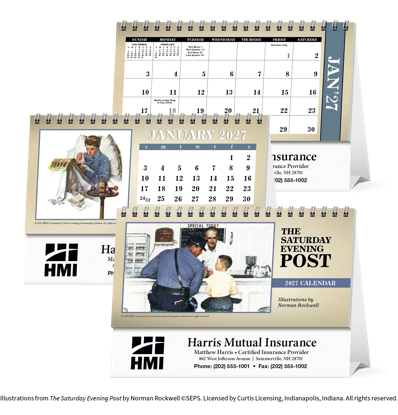 The Saturday Evening Post Illustrations by Norman Rockwell Desk.