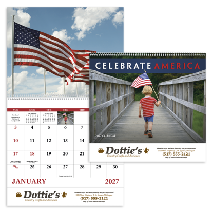 Showcase your love of country with this 13-month calendar that celebrates the American spirit.