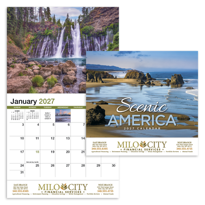 This captivating 13-month calendar showcases the natural beauty found across America.