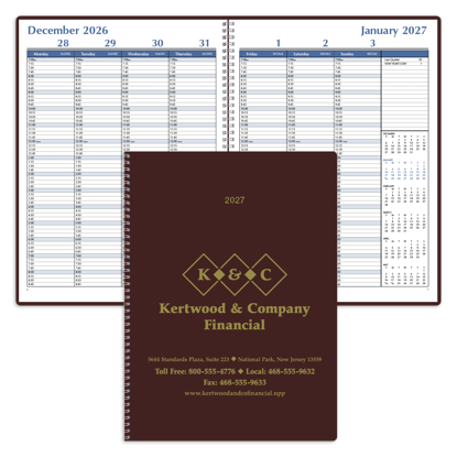 Functional and detailed, this weekly time manager makes efficient record-keeping a breeze.