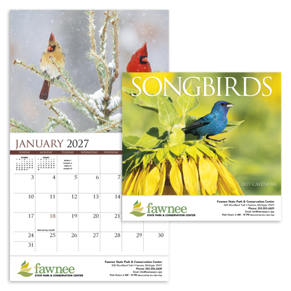 Colorful birds make the year fly by in this beautiful nature calendar.