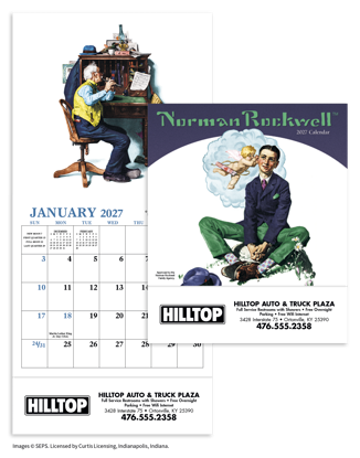 Bring a slice of Americana to your daily life with this compact calendar featuring the work of one of the country's most beloved illustrators.